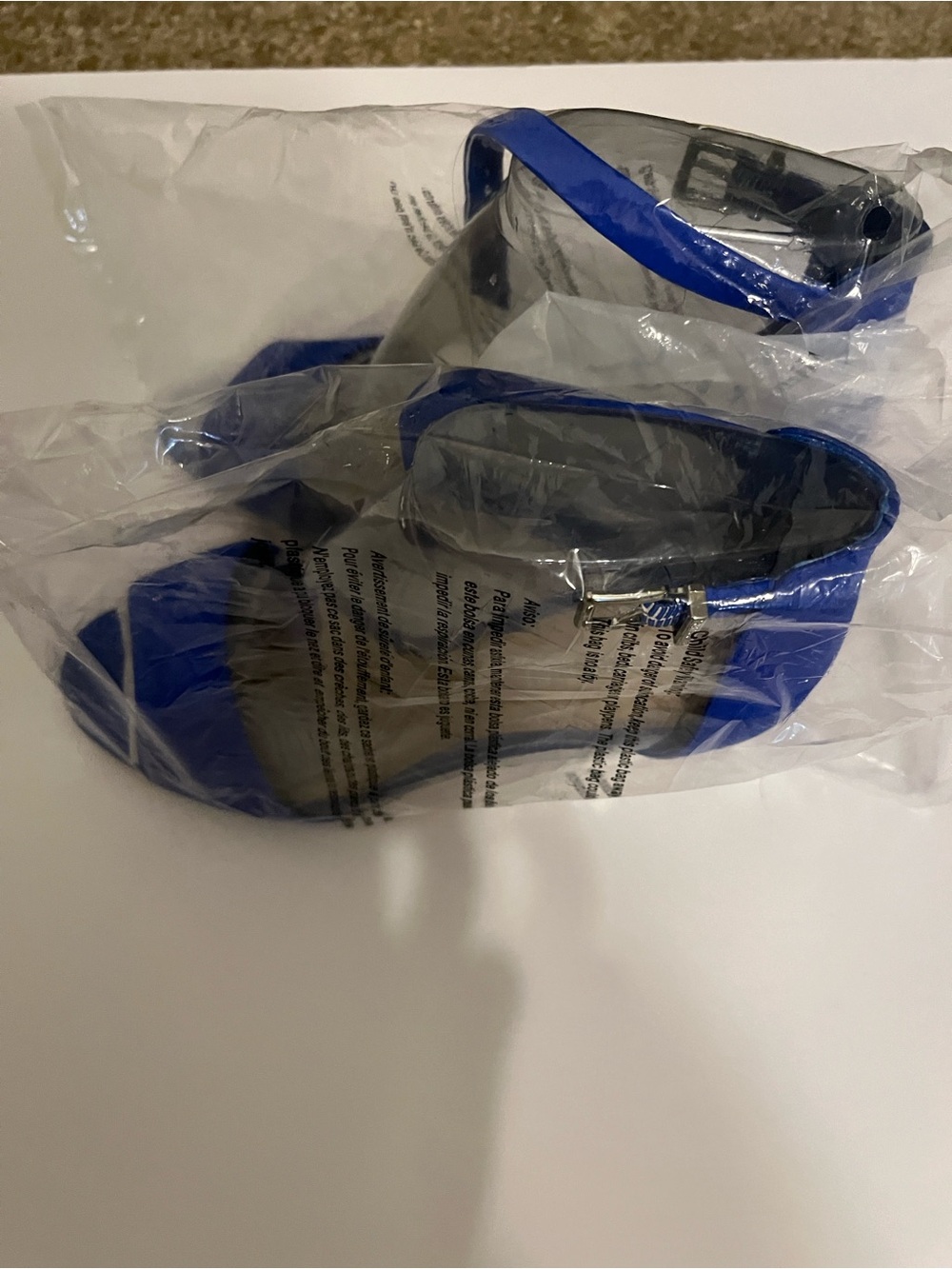 Gianni Bini Cobalt Blue Open-Toe Ankle Strap Heels